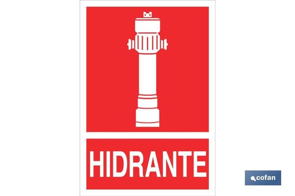 Plimpo Señal Luminiscente 210X148 Hidrante Pictograma + Texto En Oferta Señal Luminescente 210X148