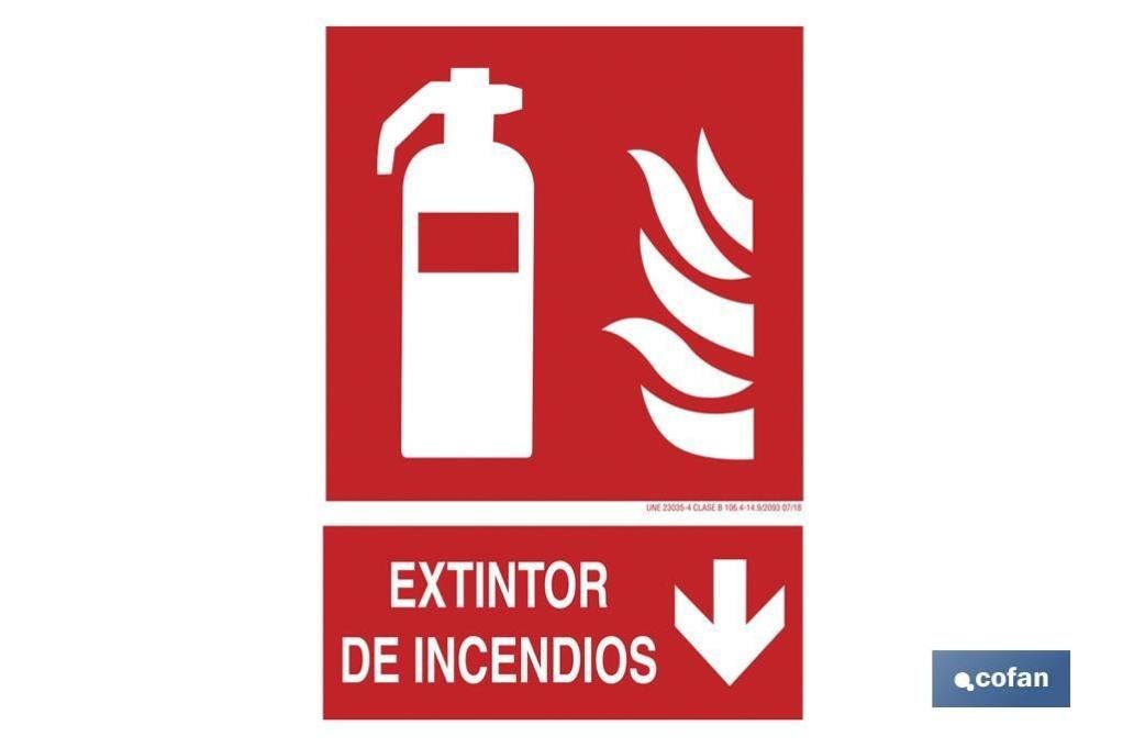 Plimpo Señal Luminiscente 420X297Mm. Extintor De Incendios Pictograma + Texto En Oferta Señal Luminescente 420X297Mm.