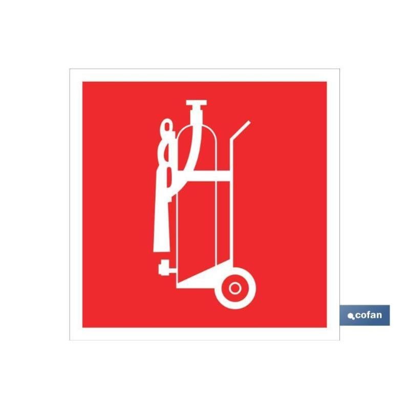 Señal Luminiscente 148X148 Carro Extintor