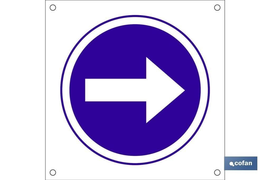 Plimpo Señal Polipropileno Celular 600X600Mm Ob14 Dirección Obligatoria En Oferta Señal Polipropileno Celular 600X600Mm