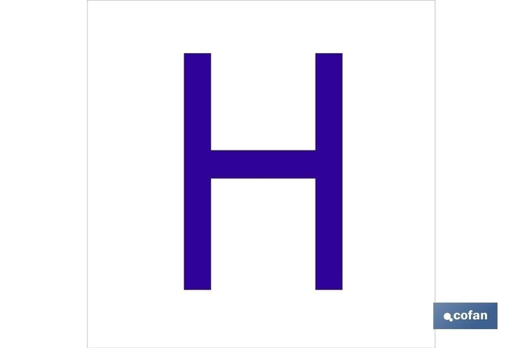 Plimpo Señal Glasspack Adhesiva 62X62Mm. H Letra En Glasspack En Oferta Señal Glasspack Adhesiva 62X62Mm.