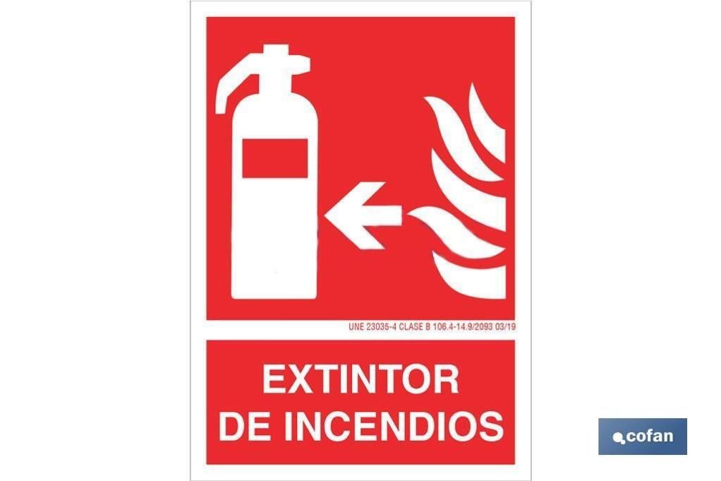 Plimpo Señal Luminiscente 420X297Mm. Extintor De Incendios Pictograma + Texto En Oferta Señal Luminescente 420X297Mm.