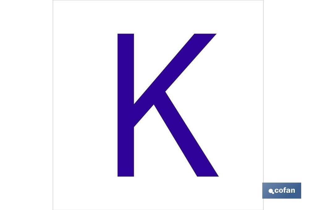 Plimpo Señal Glasspack Adhesiva 62X62Mm. K Letra En Glasspack A En Oferta Señal Glasspack Adhesiva 62X62Mm.