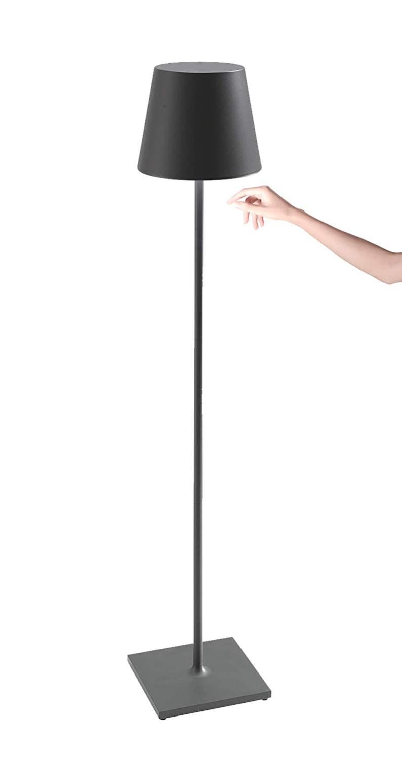 Lanmou Lampada Da Terra A LED Retro 12W Con Telecomando - Piantana Vintage In Metallo Oro Per Soggiorno - 3