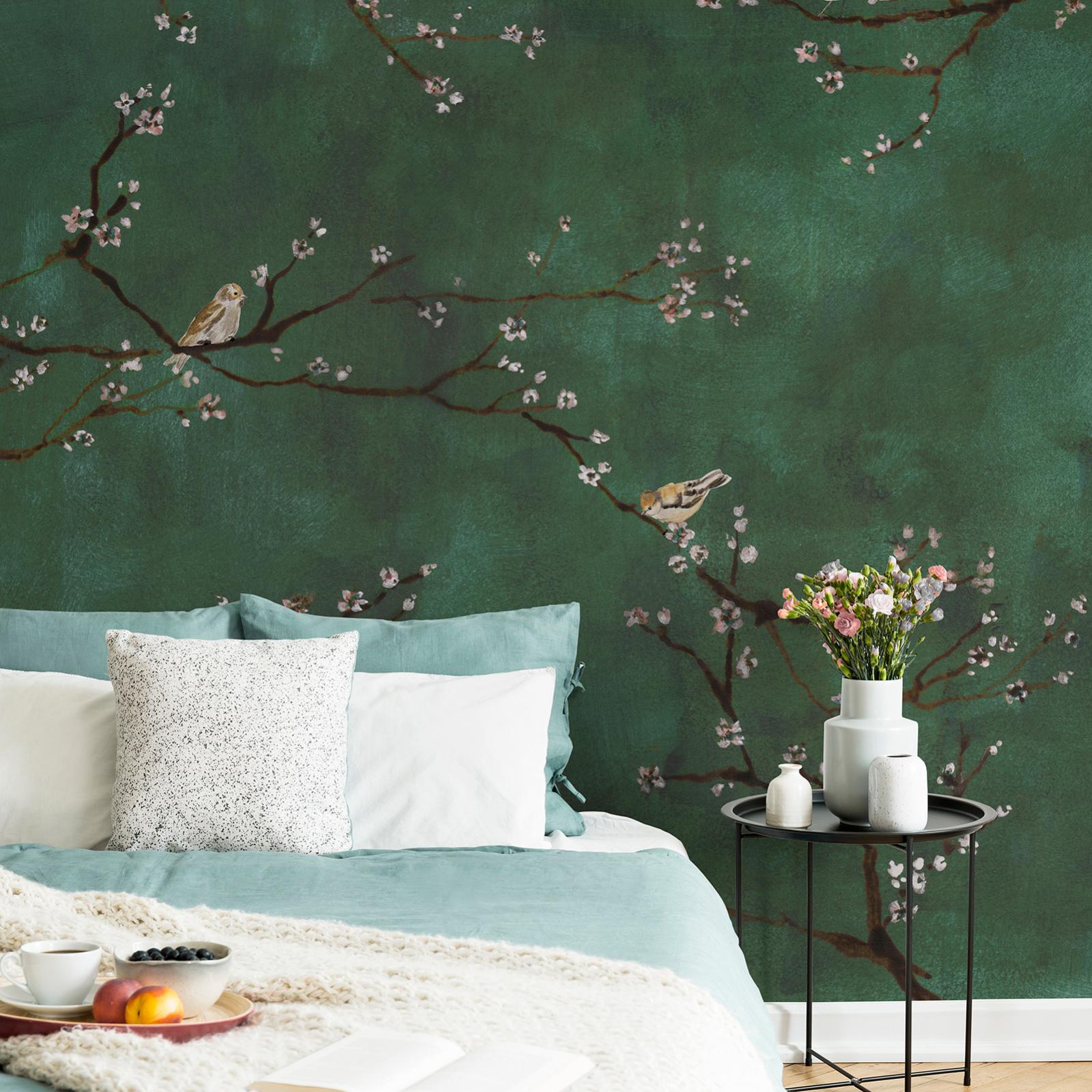 Carta da parati, uccelli dorati 312x270cm | Maisons du Monde