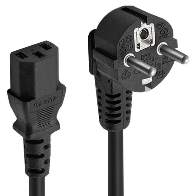 Lot de 5 Câbles Cordons d'Alimentation 1,80m pour Appareils Prise CEE 7/7 Schuko vers IEC 320 C13, pour PC, Moniteur, TV, écran d'ordinateur, vidéoprojecteur, appareils ménagers Lot de 5 Câbles Cordons d'Alimentation 1,80m pour Appareils Prise CEE 7/7 Schuko vers IEC 320 C13, pour PC, Moniteur, TV, écran d'ordinateur, vidéoprojecteur, appareils ménagers