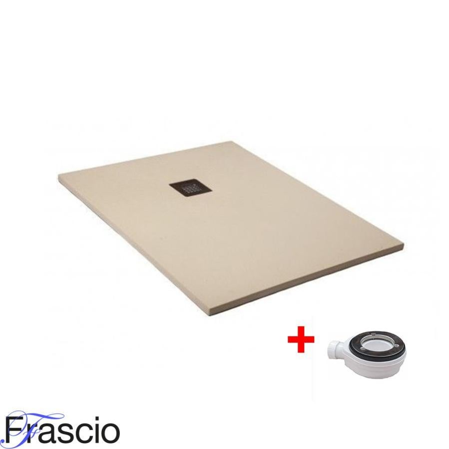 Duschtasse 80 X 150 Cm Vulcano Line Extra Slim – Weiß, Rutschfest, Mit Ablaufgarnitur