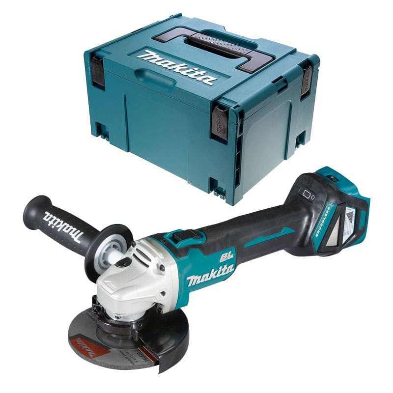 Mini-Amoladora MAKITA DGA508RTJ (2 x 5,0 Ah + DC18RC + MAKPAC 3)