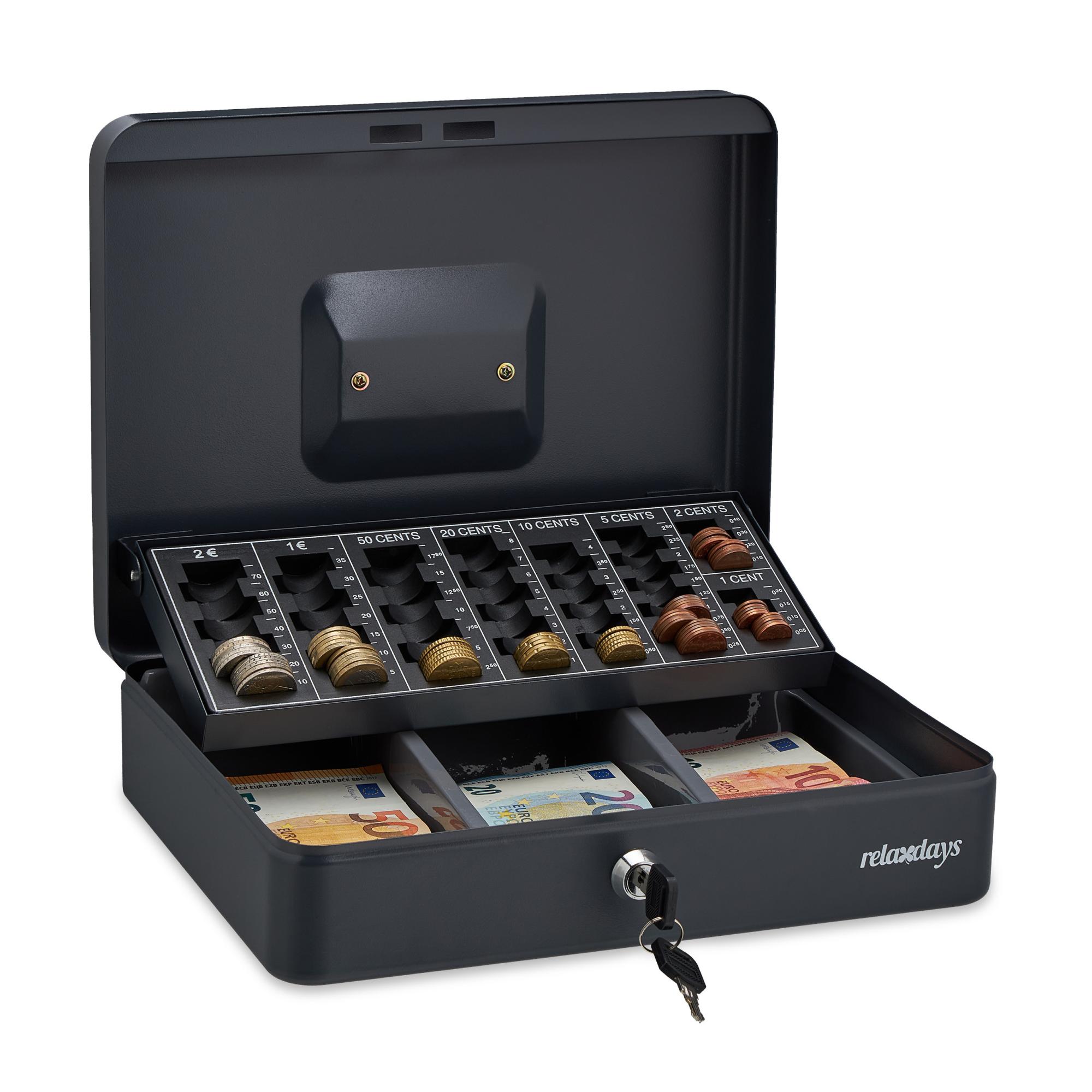 Cassetta Portavalori Con Combinazione - Salvadanaio Metallico Per Monete E Banconote, Ideale Per Negozi E Mercatini - Foto 7