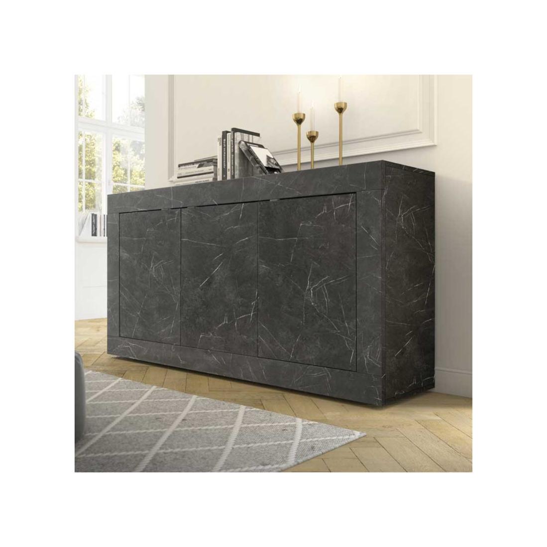 buffet-3-portes-marbre-noir-matera-leroy-merlin