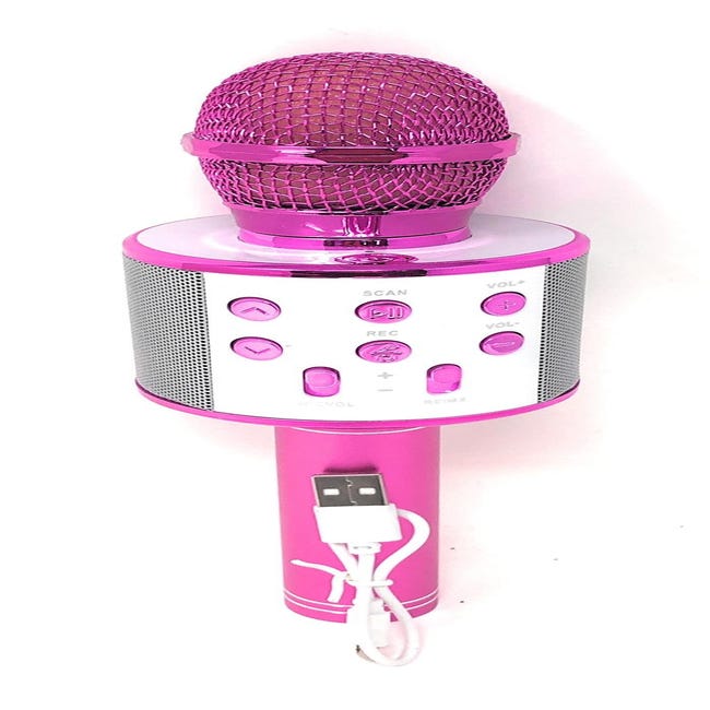 Microfono Wireless Con Altoparlante Cassa Integrata Bluetooth Portatile  Karaoke