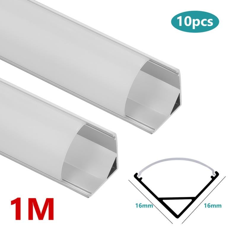 10X 1M LED Profilo Alluminio Profilo Angolare Guida Barra Per Striscia LED EUR 37,56 - FR - Foto 12
