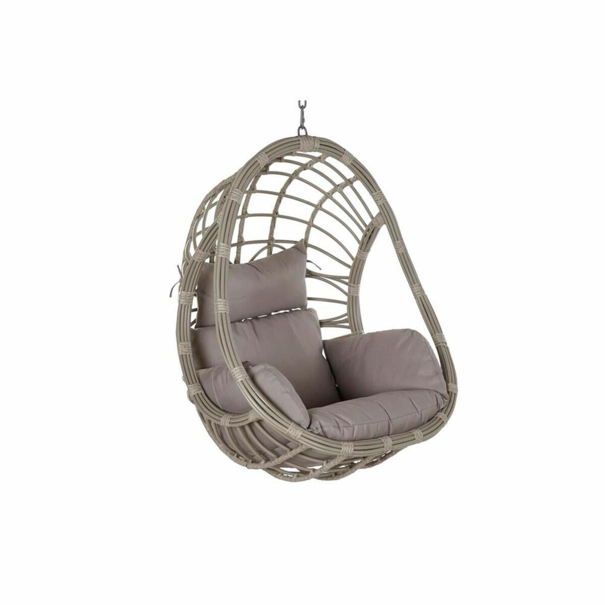 Garden chair DKD Home Decor Grey Natural Pinewood 56 x 48 x 87 cm (56 x 48 x 87 cm)