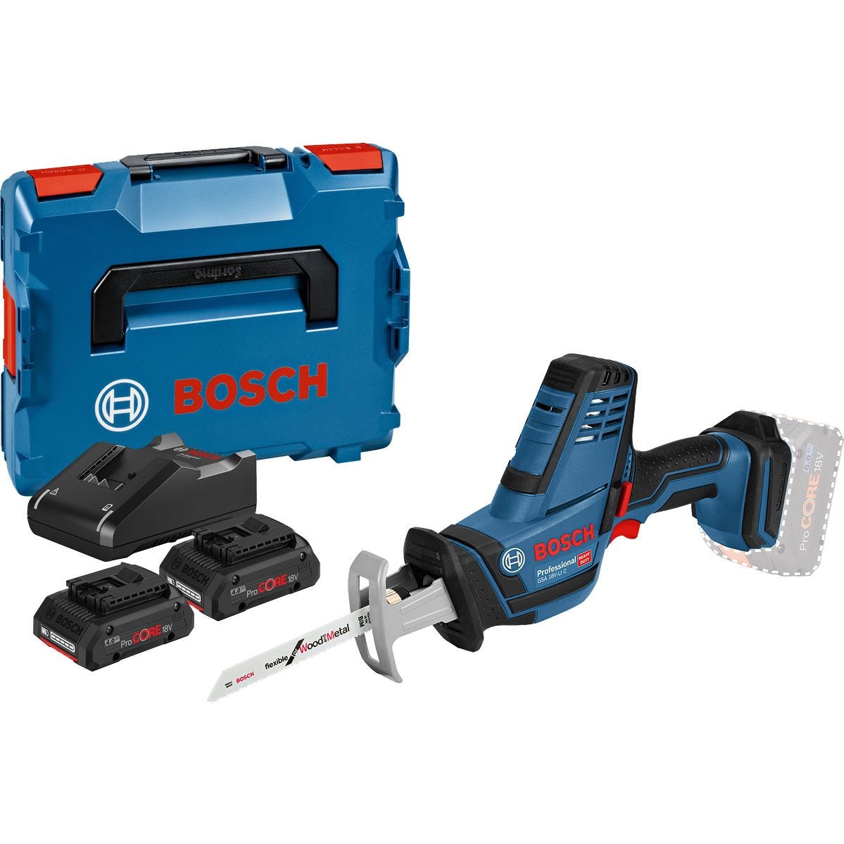 Scie sabre Bosch Professional GSA 18V-LI C + 2 batteries 4,0Ah + L-BOXX -  06016A5006 - Cdiscount Bricolage