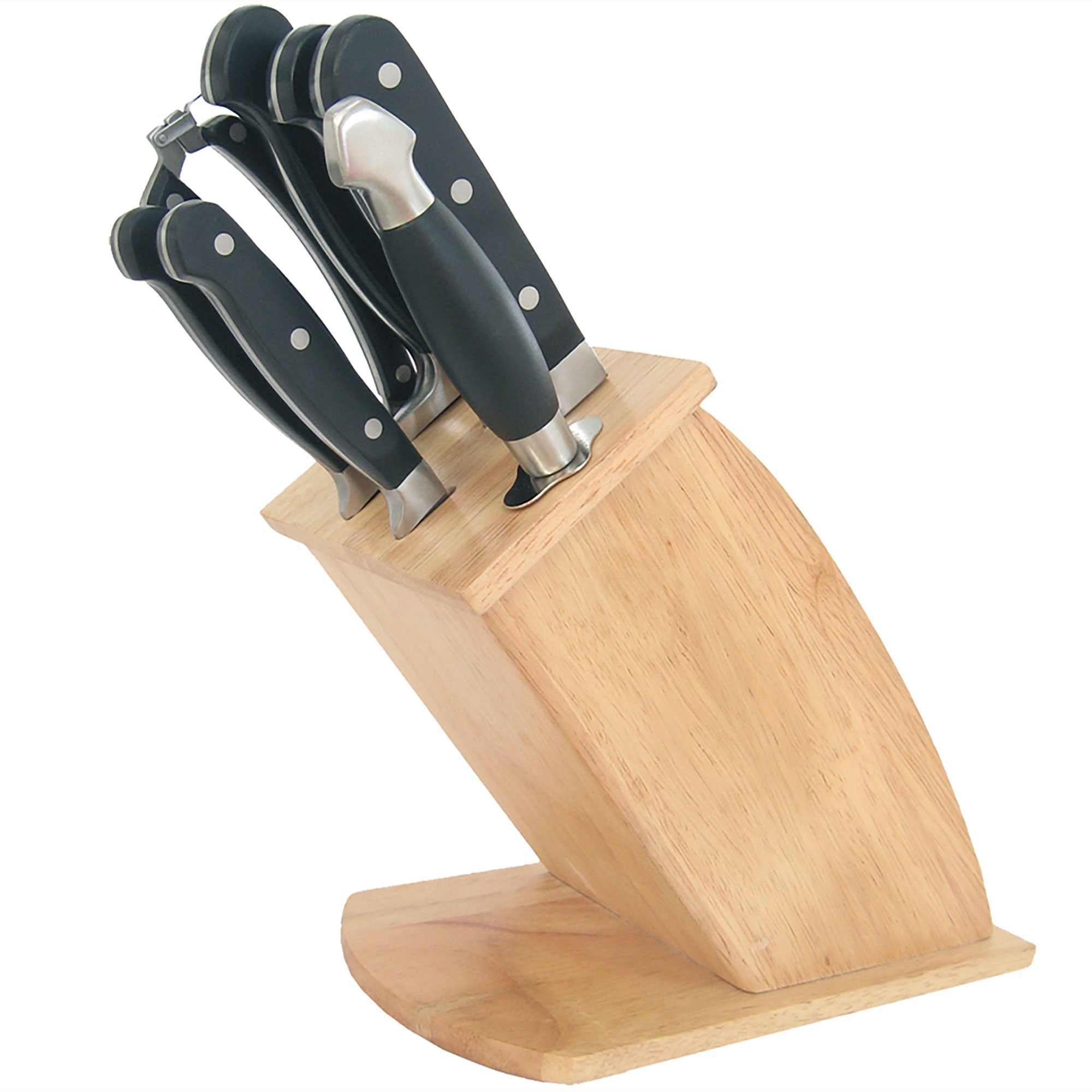 BASILISHOP - Ceppo Componibile 7 coltelli da cucina + 8 coltelli