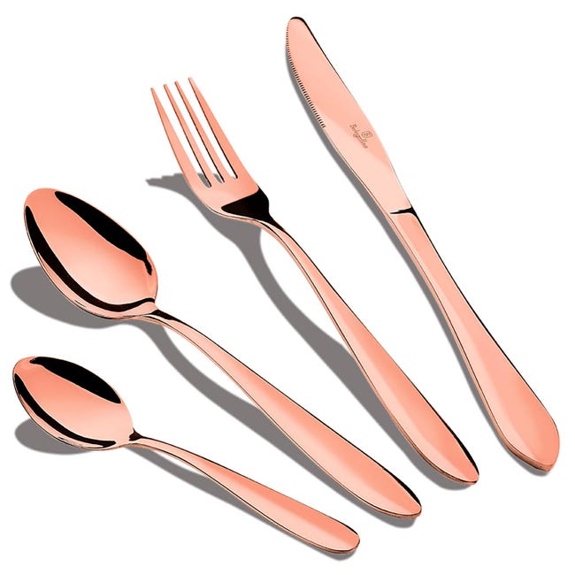 Servizio di Posate in Acciaio Inox Oro con Manico Rigato - 48 Pezzi – Madame Maison Servizio di Posate in Acciaio Inox Oro con Manico Rigato - 48 Pezzi – Madame Maison