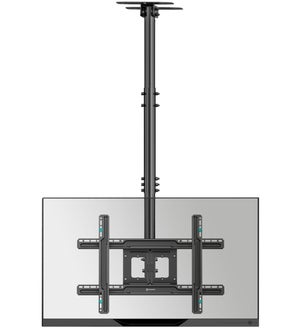 Support TV électrique plafond, pour murs inclinés 32-70 35kg max