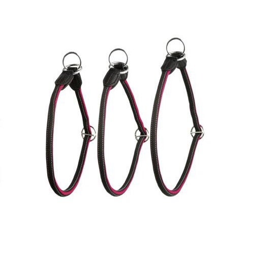 Collar redondo reflectante rojo y negro collar redondo longitud: 65 cm.
