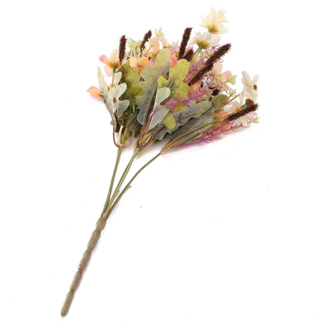 Ramo de hojas de flores de seda de margaritas artificiales para decoración  de jardín de fiesta de boda (blanco, naranja) | Leroy Merlin