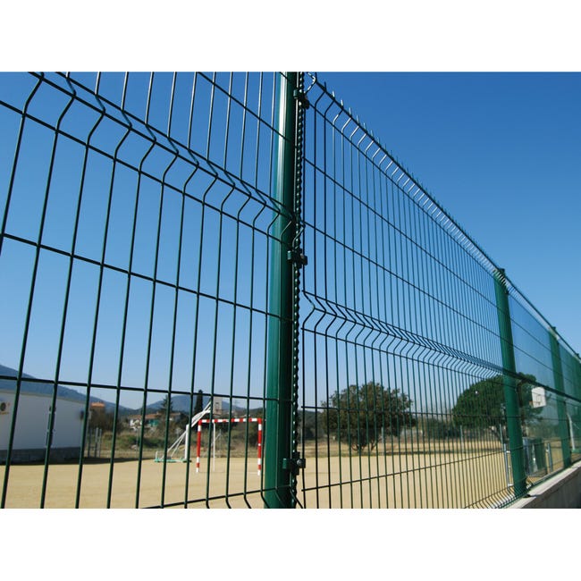 Panel de valla metálica, color verde, 200 cm de altura x 102 cm de ancho,  2309 : : Bricolaje y herramientas