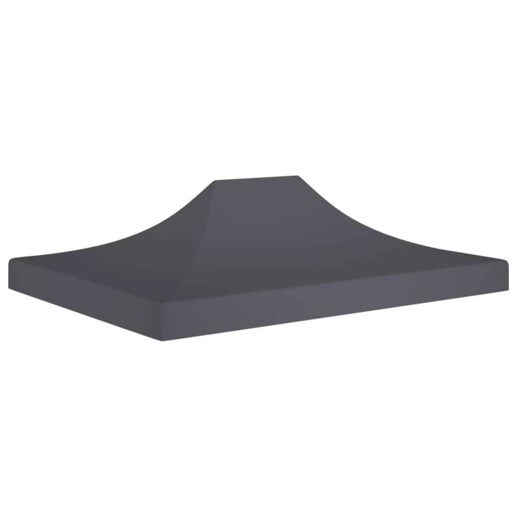 Toit De Tente De Réception Anthracite 3x6m - Remplacement Pour Auvent, Résistant UV Et Intempéries