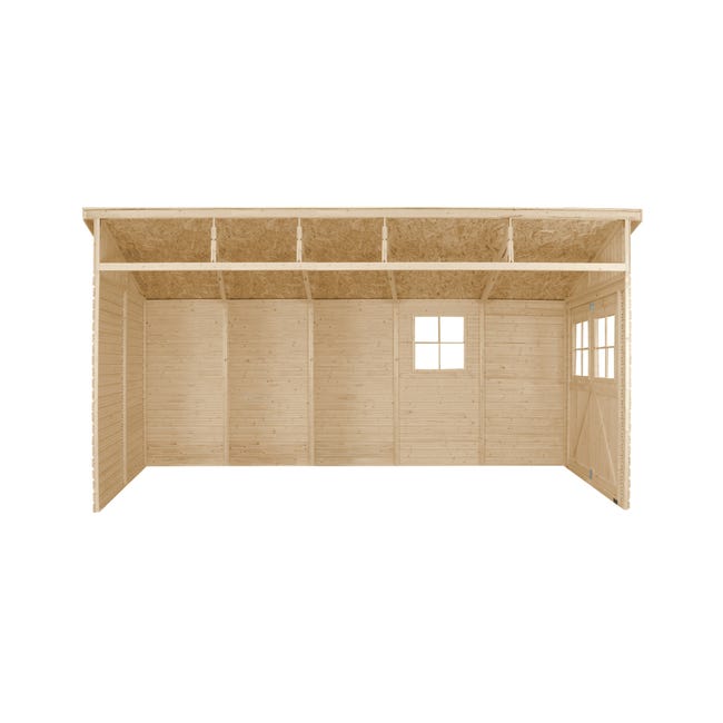 Cobertizo de jardín de madera - Almacenamiento exterior I236xL226xH218 cm/  4,33 m2 Pequeño cobertizo para herramientas - TIMBELA M369