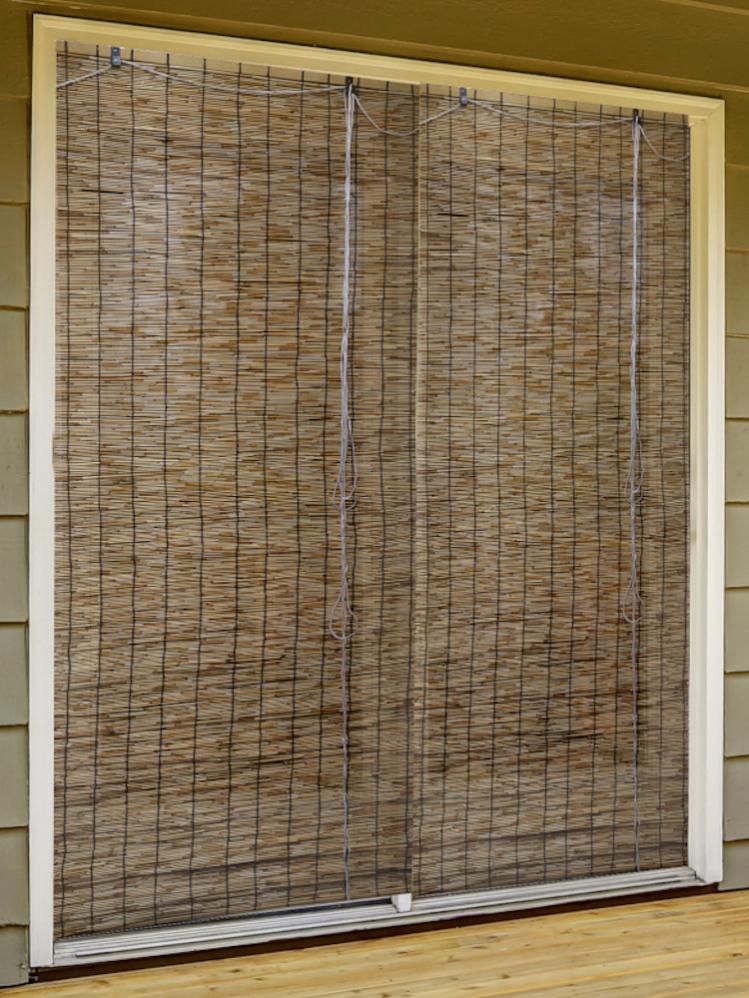 Tende a Rullo in Bambù Naturale,Tenda a Lamella in Canna Per Interni Esterni ,Tende Avvolgibili Con Filtraggio Della Luce Al 70%,Tende in Paglia, Tapparella,Tenda a Pacchetto,NaturalWhiteLine
