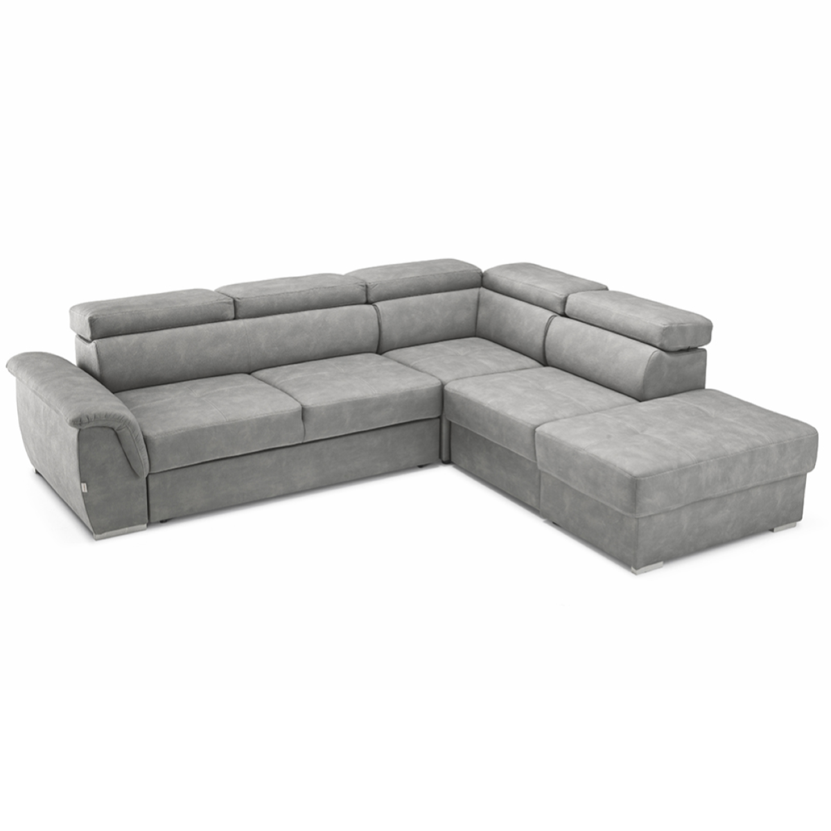 DOMO Collection Londrina - Divano angolare angolare a forma di L, 209 x 243 cm, colore: Blu marino