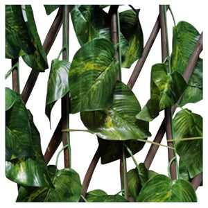 Celosía extensible de madera con hojas para jardín 100x30 cm - THE SECRET  HOME