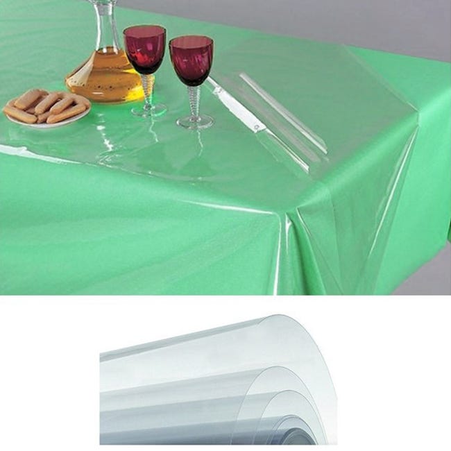 Nappe transparente (0,5mm) 150 X 60 cm - Toile cirée, protège table