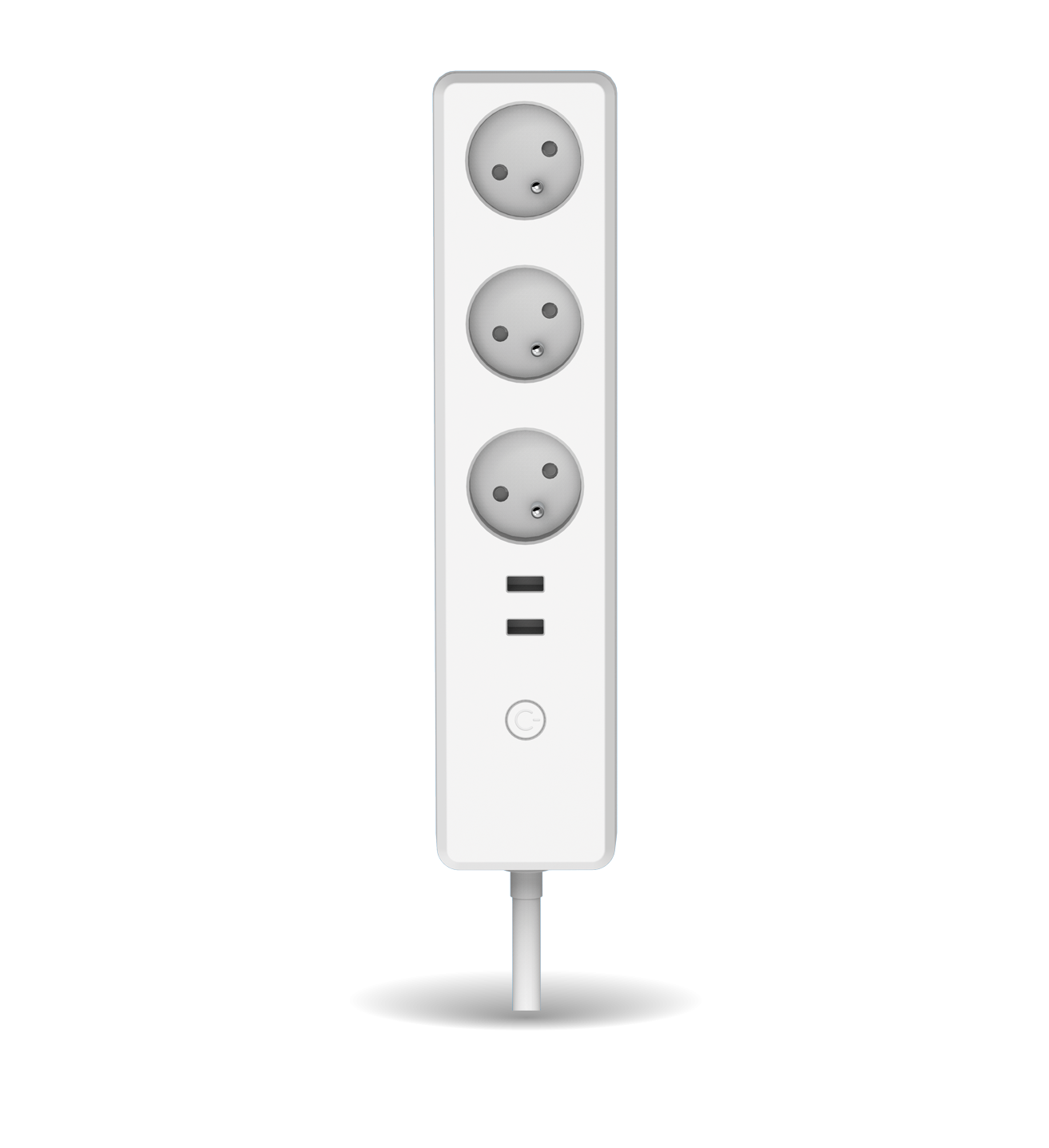 Multiprise Connectée WiFi 3G 15A + 3 Ports USB 3.1A Blanc - SILAMP
