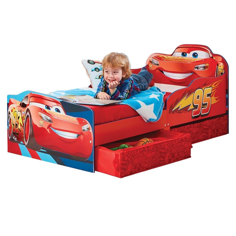 Disney Cars - Letto per bambini con vano contenitore sotto il