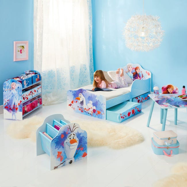 Disney Frozen - Letto per bambini con spazio sotto il letto per materasso  da 140 cm x 70 cm