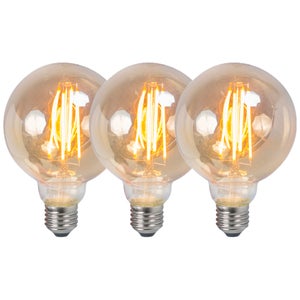 Set di 3 lampade LED intelligenti E27 RGBW G95 11W 1050 lm 2200