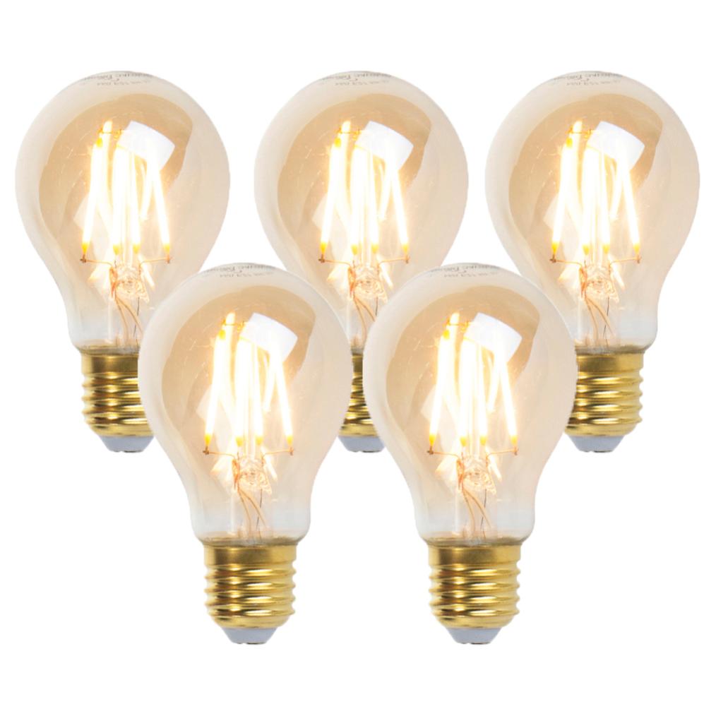 Lampadine Edison Retrò E27, Confezione Da 6  Non Dimmerabili Lampadine Edison Led E27 G80 Da 4 W Lampadine Edison A Filamento Retro 97001041