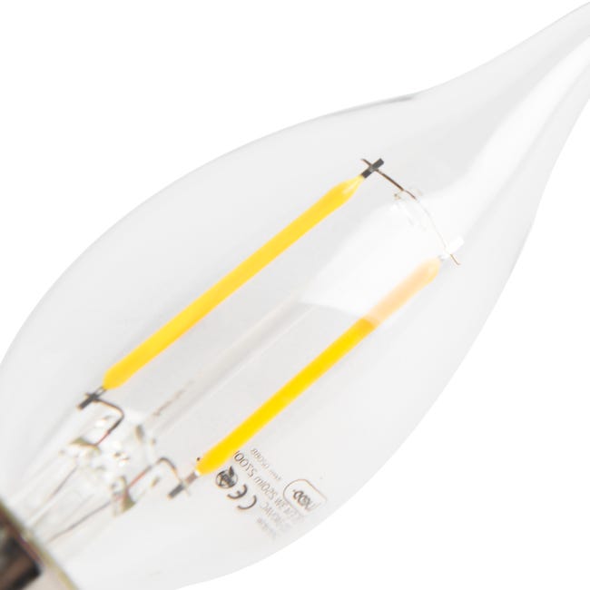 Lampe bougie filament LED E14 dimmable 3W 250 lm 2700K