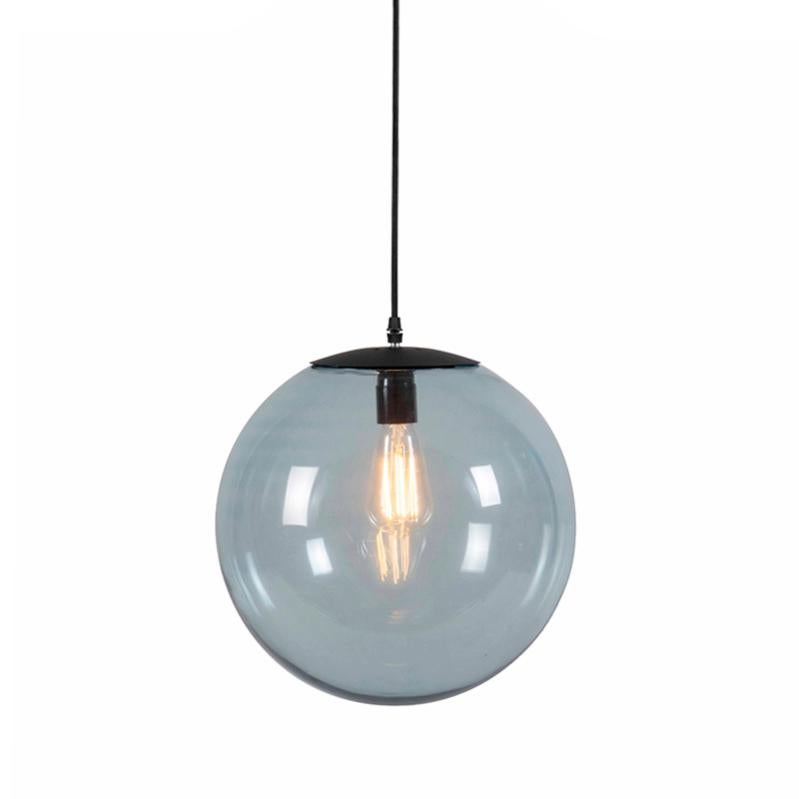 Qazqa Pallon Lampada A Sospensione Art Déco 3 Luci In Legno – Diametro 450 Mm – Per Soggiorno O Camera Da Letto – Stile Verde, Blu, Oro