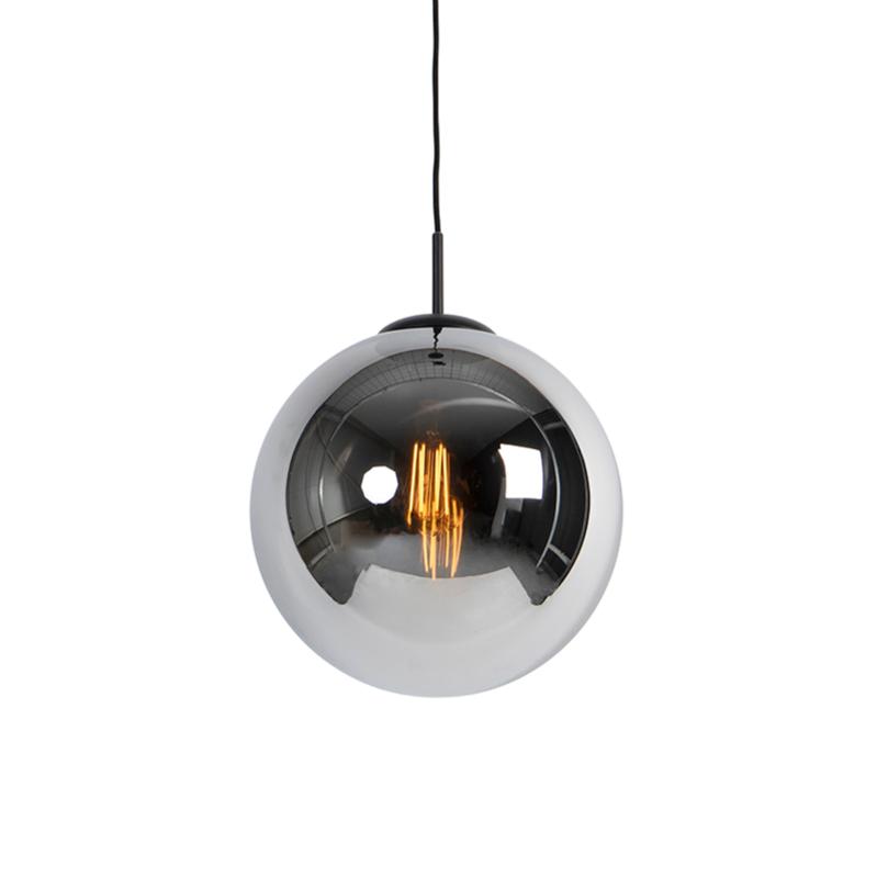 Qazqa Pallon Lampada A Sospensione Art Déco 3 Luci In Legno – Diametro 450 Mm – Per Soggiorno O Camera Da Letto – Stile Verde, Blu, Oro