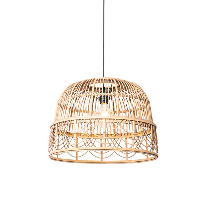 Marrakesch L1781 - Lampada A Stelo Hissan In Pelle Marocchina Fatta A Mano - Altezza 60cm, Colore Rosso - 4