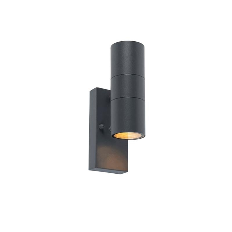 Oktaplex lighting Lampada da esterno con sensore di movimento, 20 W, 1800 lm, 3000 K, luce bianca calda, IP65, girevole, con sensore, colore antracite, lampada da esterno Duas Motion