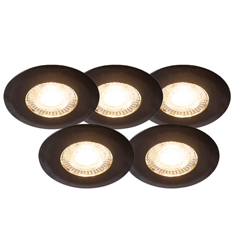 Ulisem Set di 6 faretti LED da incasso dimmerabili da 9W, che emettono