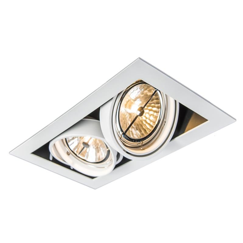 Faretto Da Incasso Trimless Qazqa ONEON 50 - 1 Luce GU10 Nero - Per Cartongesso - Moderno E Regolabile