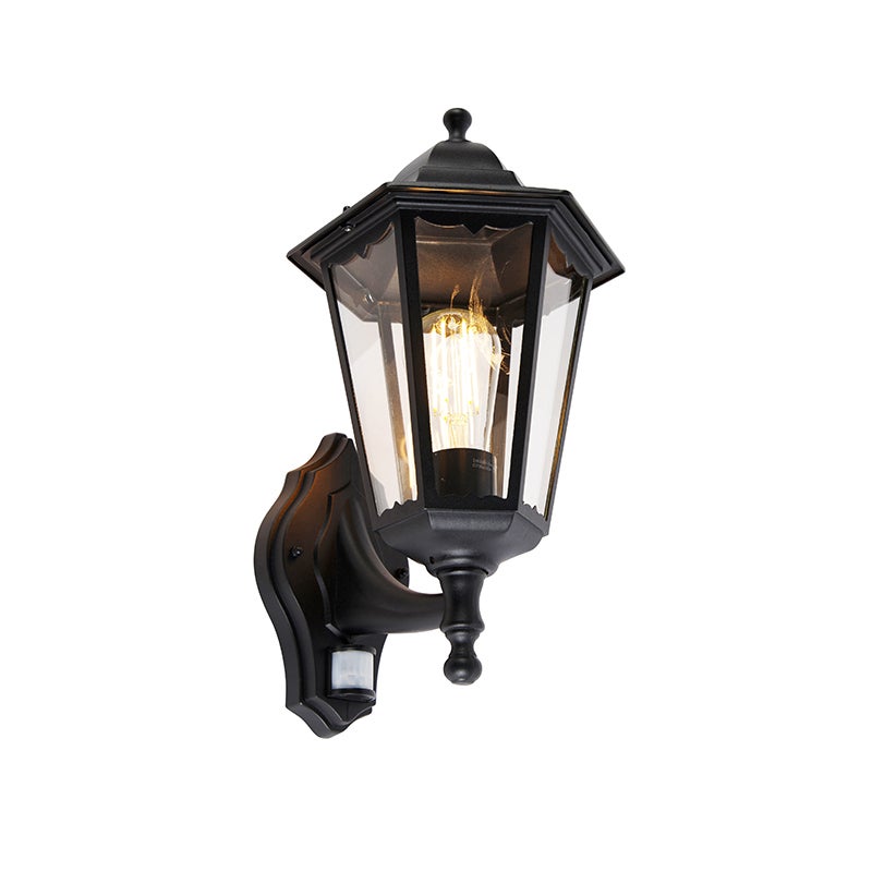 Lampe d'exterieur avec detecteur de mouvement en aluminium noir cuivre IP44  Applique murale pour maison, cour, jardin - Cdiscount Maison