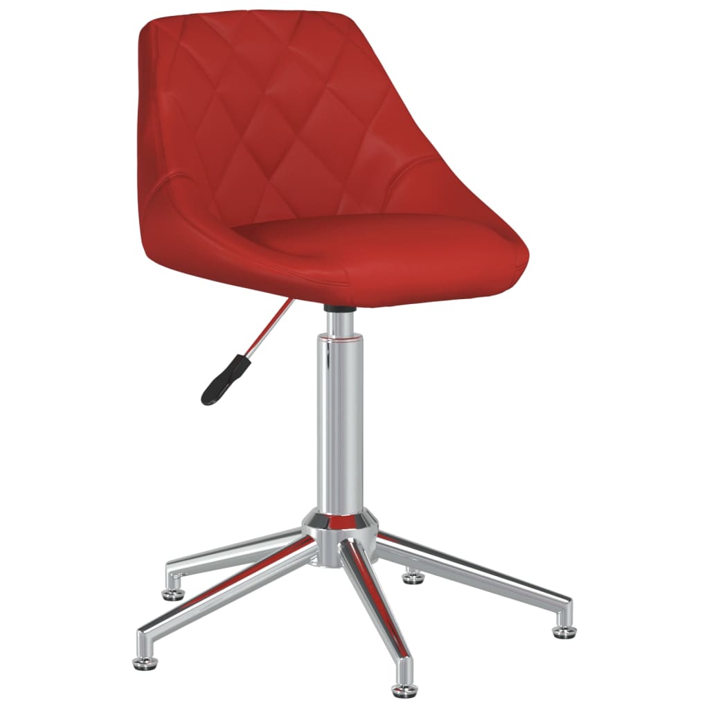 Chaise Pivotante De Bureau Rouge Bordeaux Similicuir | Leroy Merlin