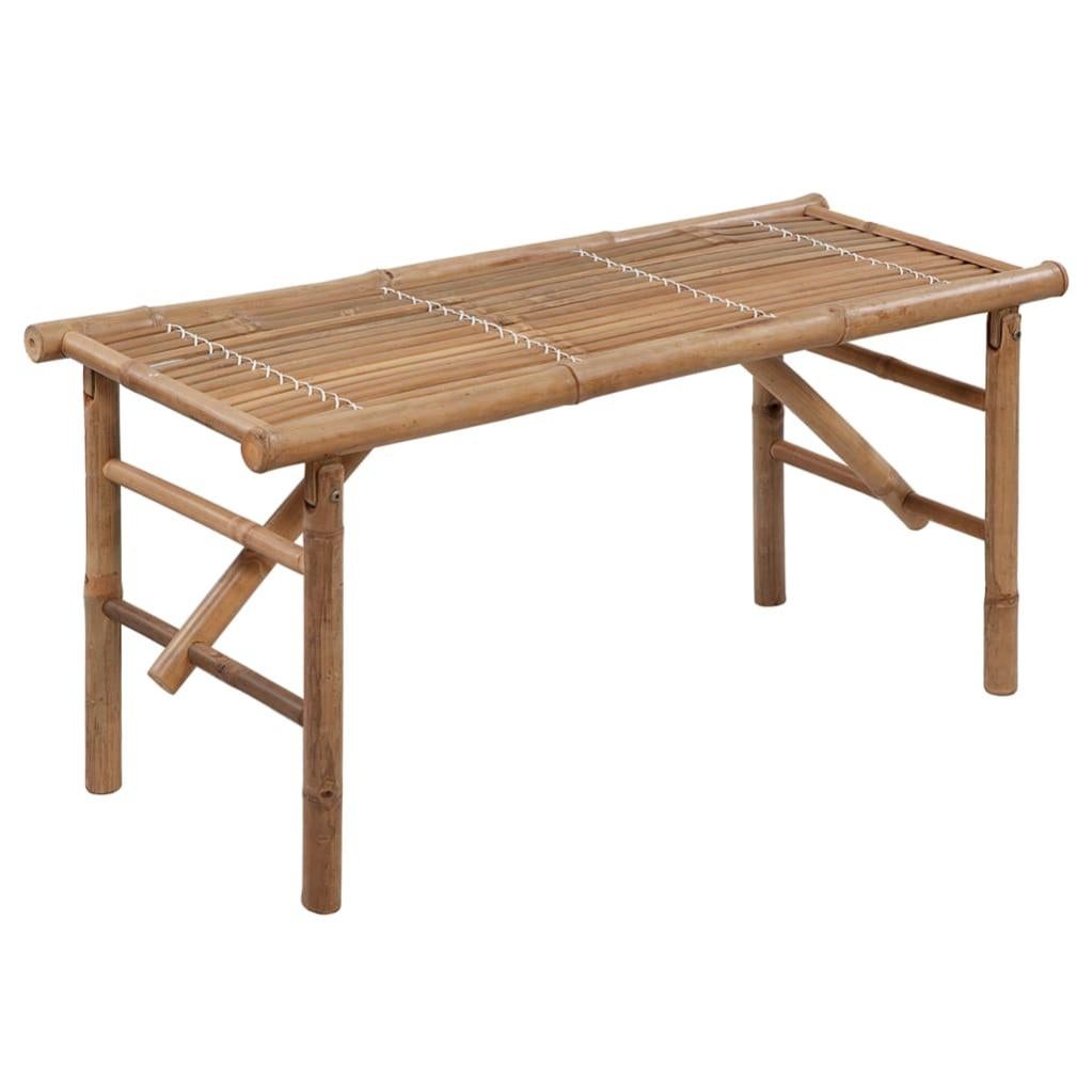 Banc de jardin pliable avec coussin 118 cm Bambou 11 - 2