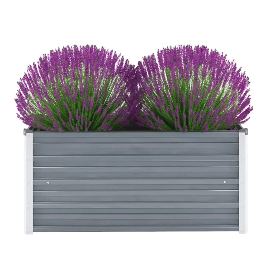 Gecheer Lit Surélevé De Jardin 100x100x26 Cm Acier Inoxydable - Bac De Plantation Potager Terrasse Balcon
