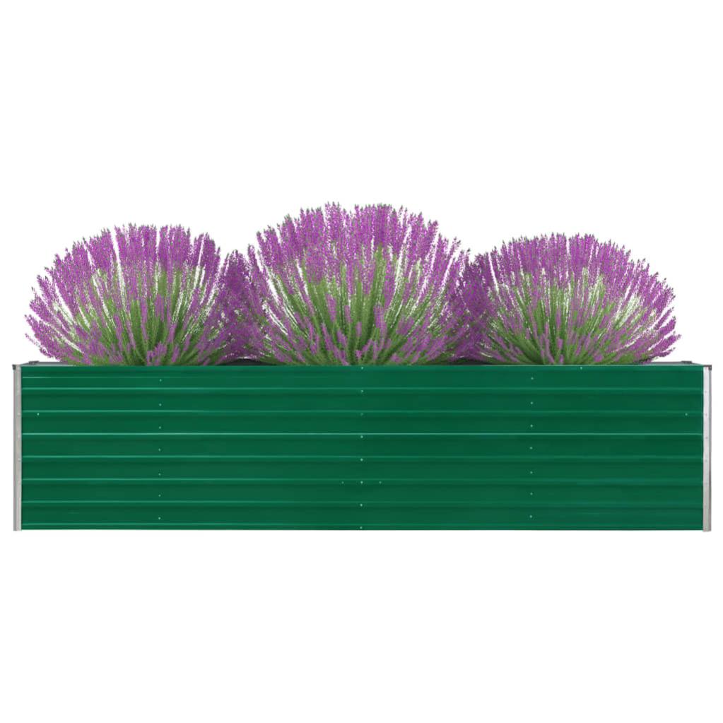 INLIFE - Jardinière Surélevée En Acier Galvanisé Vert - 480x80x77 Cm, Pour Potager Et Fleurs