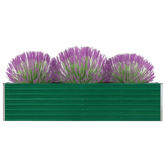 Jardinière Surélevée En Acier Galvanisé – 480 X 80 X 77 Cm, Vert (INLIFE)