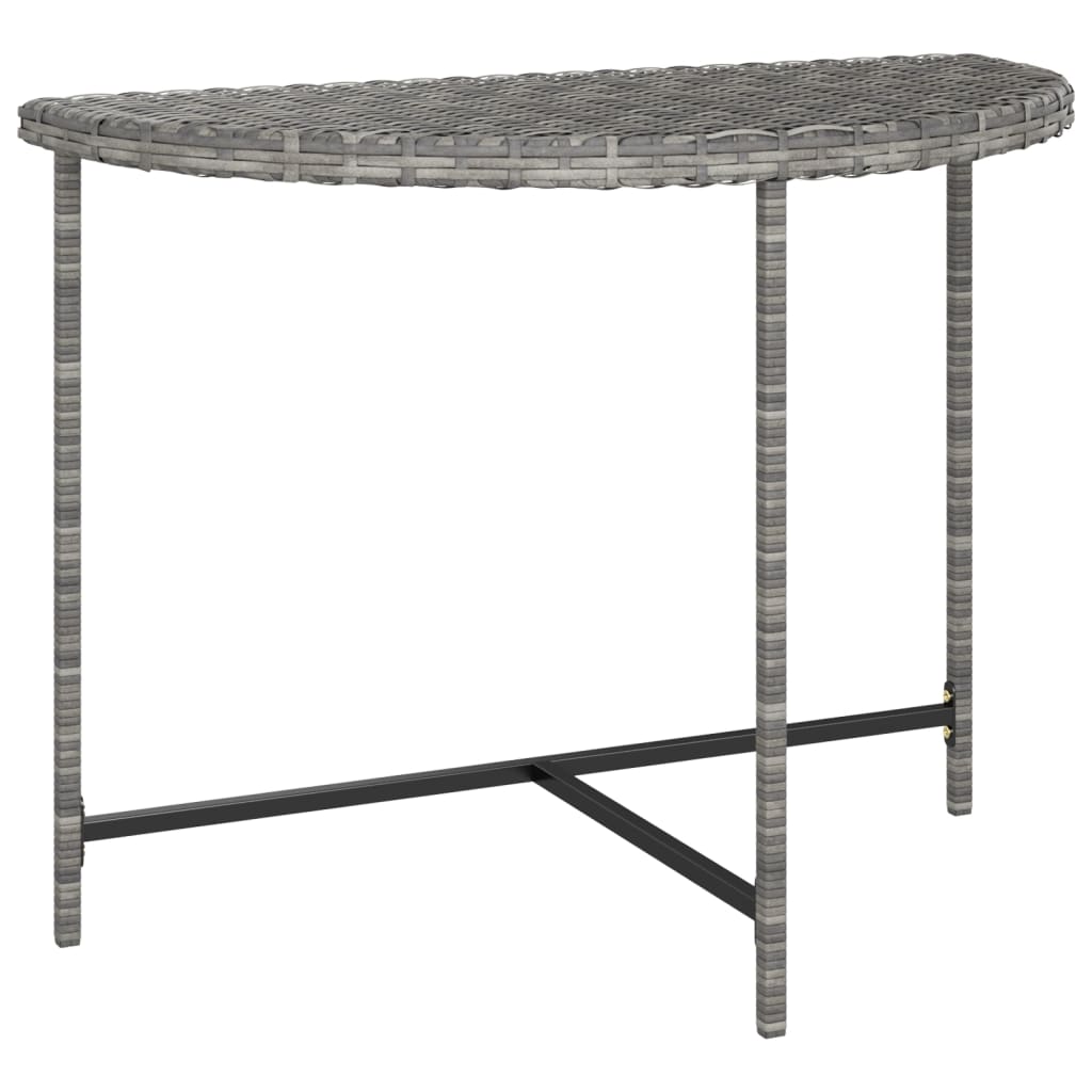 Table De Jardin Gris 100x50x75 Cm Résine Tressée | Leroy Merlin