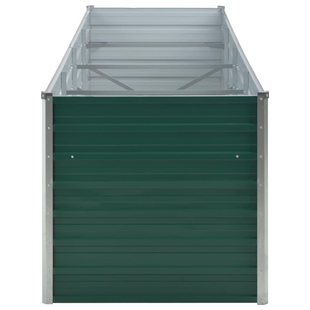 Lit surélevé de jardin Acier galvanisé 320x80x77 cm Vert - 5
